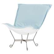 Howard Elliott Puff Chair-Sunbrella Seascape Breeze