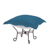 Howard Elliott Puff Ottoman-Sunbrella Seascape Turquoise