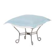 Howard Elliott Puff Ottoman-Sunbrella Seascape Breeze
