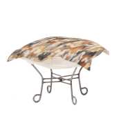 Chicago Textile Puff Ottoman-Monet Fire