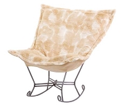 Chicago Textile puff rocker-Luscious Natural