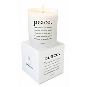 <i>Peace</i> Quotable Candle- Wild Currant scent
