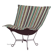 Chicago Textile Puff Chair-Ribbon Willow