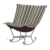 Chicago Textile Puff Rocker-Ribbon Willow