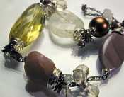 River Song Topaz- Aquamarine and Moonstone Fringe Bracelet