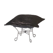 Chicago Textile puff ottoman-Sable Ebony