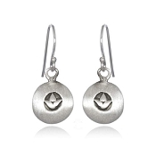 Lotus Pendant sterling silver earrings by Satya Jewelry