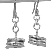 Saundra Messinger Three-Lilypad Earrings