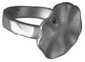 Saundra Messinger Small Lilypad Sterling Silver Ring Size 8