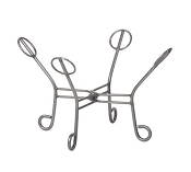 Howard Elliott steel ottoman frame only in Titanium Finish