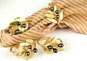 Silver Seasons Table Art Set of Four Olive Napkin Rings