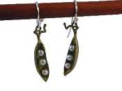 Small Peapod drop earrings by Michael Michaud for Silver Seasons