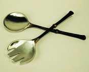 Silver Seasons Table Art Bamboo Serving Fork & Spoon Set