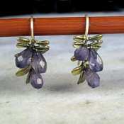 Silver Seasons Purple Wisteria Earrings