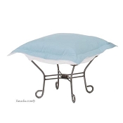 Chicago Textile Puff Ottoman-Starboard Breeze-Patio