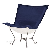 Chicago Textile Puff Chair-Starboard Ocean-Patio