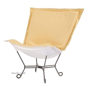 Chicago Textile Puff Chair-Starboard Sunflower-Patio