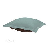 Puff Ottoman replacement cover with cushion-Sterling Breeze