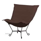 Howard Elliott Puff Chair-Sterling Chocolate