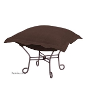 Howard Elliott Puff Ottoman-Sterling Chocolate