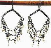 Pearls on Swag earrings by Susan Goodwin