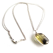 Green amethyst Sterling Silver Necklace by Dana Kellin