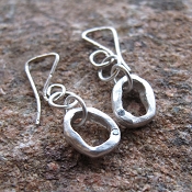 Saundra Messinger Organic Circle Earrings with Diamond