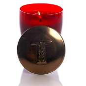 Thymes Frasier Fir Red Glass Candle