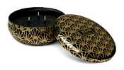 Voluspa Three-wick Tin-Makassar Ebony Peach