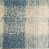 Waratah Mohair Pile Throw Fringed -2 ends. Plaids-Aqua.