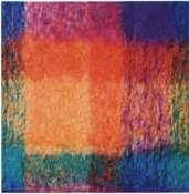 Waratah Mohair Pile Throw Fringed -2 ends. Checks-Harlequin.