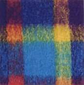 Waratah Luxury Pure Mohair Pile Throw Fringed on two ends. Checks-Jellybean.