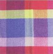 Waratah Merino Wool Throw Fringed on two ends. Checks-Kingfisher.