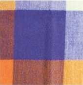 Waratah Merino Wool Throw Fringed on two ends. Checks-Popsicle.