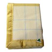 Waratah Merino Wool Baby Blanket Satin Trim Alex Check