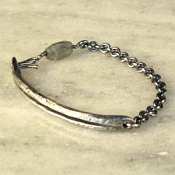 Sterling Silver Bar with Channel Bracelet