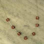 Garnet Flower Necklace