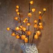 Chinese Orange Lanterns Branches 30 Bulbs -Light Garden